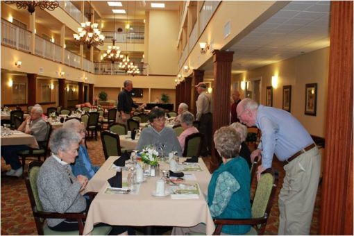residents in dining room